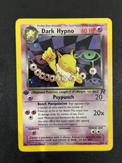 Pokemon Team Rocket First Edition Dark Hypno Holo #9/82 1st - Image 1