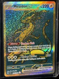 Pokemon TCG Miraidon ex Gold Holo 243/091 Paldean Fates - Image 1