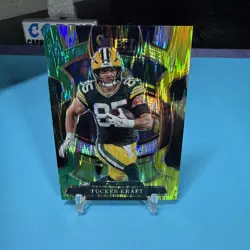 Tucker Kraft 2025 Panini Select Green Yellow Prizm Shock Green Bay Packers #68 - Image 1