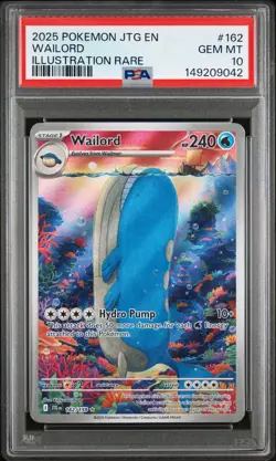 Wailord 162/159 Sv09: Journey Together Illustration Rare Holo - PSA 10 GEM MINT - Image 1