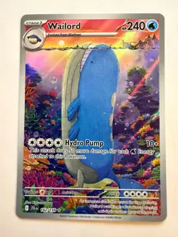Wailord Illustration Rare SV09: Journey Together 162/159 - Image 1