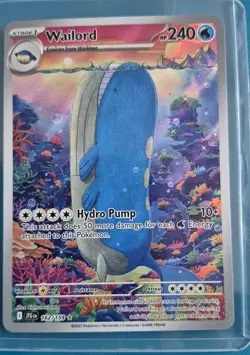 Wailord 162/159 SV09 Journey Together Illustration Rare Full Art Holo English - Image 1