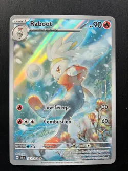 Raboot 147/142 Illustration Rare Pokemon TCG Stellar Crown SCR EN - Image 1