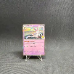 One (1) Pokemon Day 2025 Stamped Sylveon 040/131 Holo Foil Exclusive Promo Card - Image 1