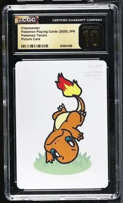 ✨✨ CGC 10 PRISTINE 2025 TARUKA POKEMON CARDS Charmander Picture Card - Image 1