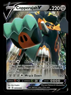 Copperajah V SWSH030 Ultra Rare Black Star Promo Pokemon Card - Image 1