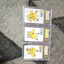 Pokemon TCG Japanese Graded 3 Card Lot Taruka Pikachu 1st/2nd/3rd 2025 - Image 1