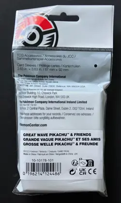 Great Wave Pikachu Sleeves X 65 Holds Pokemon Cards Centre 2023 TCG Card NEW - Image 2