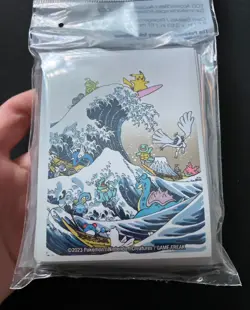 Great Wave Pikachu Sleeves X 65 Holds Pokemon Cards Centre 2023 TCG Card NEW - Image 3