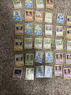 English 50 Card Lot of Base Set Sleeved 1999-2000 Pokemon MP-NM No Trainers 2 - Image 2