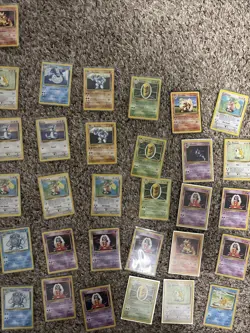 English 50 Card Lot of Base Set Sleeved 1999-2000 Pokemon MP-NM No Trainers 2 - Image 4