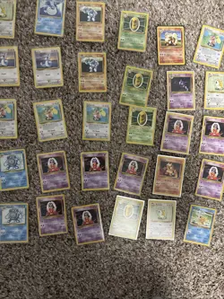 English 50 Card Lot of Base Set Sleeved 1999-2000 Pokemon MP-NM No Trainers 2 - Image 5