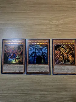 YUGIOH: Egyptian God Cards Set Obelisk, Slifer, & Ra LDK2 Ultra Rare NM - Image 2