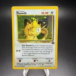 Meowth #10 10/53 Promo Holo Vintage WOTC Pokemon Card LP - Image 1
