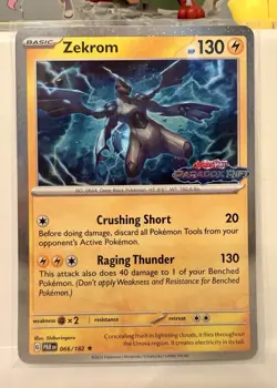 Zekrom (Paradox Rift Stamped) 066/182 Miscellaneous Cards & Products Holo - Image 1