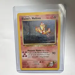 Pokemon TCG Blaine's Moltres 1/132 Gym Heroes Holo Rare Unlimited 90 HP - Image 3