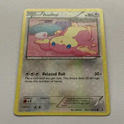 Pokemon TCG Audino RC17/RC25 Legendary Treasures Radiant Holo 80HP MODERATE PLAY - Image 1