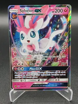 Sylveon GX 92A/145 Full Art Pokemon 2018 Guardians Rising Sun and Moon - Image 1