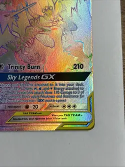 MOLTRES & ZAPDOS & ARTICUNO GX 69/68 #24 RAINBOW HIDDEN FATES POKEMON HOLO NM - Image 4