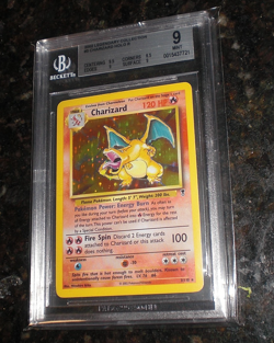 2002 Pokemon Legendary Collection Charizard HOLO Foil Rare 3/110 BGS 9 MINT - Image 3