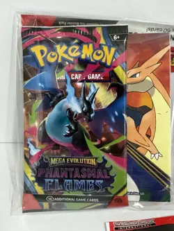 Lot Of 5 Sealed Pokemon TCG Phantasmal Flames Booster Packs + Mini Portfolios - Image 2