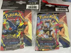 Lot Of 5 Sealed Pokemon TCG Phantasmal Flames Booster Packs + Mini Portfolios - Image 4