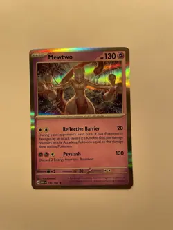 Mewtwo 150/165 Rare 151 Pokemon Holo Near Mint - Image 1