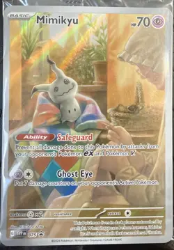 Pokemon Tcg Mimikyu 075 Black Star Promo Scarlet Violet Paldean Fates ETB Sealed - Image 1