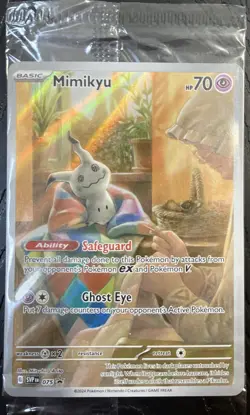 Pokemon Tcg Mimikyu 075 Black Star Promo Scarlet Violet Paldean Fates ETB Sealed - Image 3