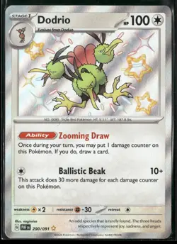 Dodrio 200/091 Shiny Rare Paldean Fates Pokemon Holo Near Mint - Image 1
