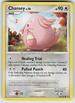 Chansey 69/127 Common Platinum Pokemon Moderately Played - Image 1