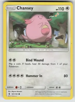Chansey 101/145 Common Guardians Rising Pokemon Heavily Played - Image 1