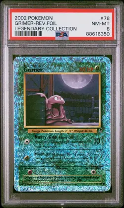 Grimer PSA 8 - 78/110 - Reverse Holo - Legendary Collection - Pokemon - Image 1