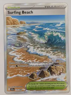 Pokemon TCG Surfing Beach Trainer 114/086 Ultra Rare Holo - Image 1