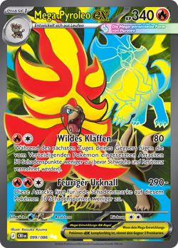 Pokemon Mega Pyroleo ex Wachsendes Chaos 099/086 - Image 1