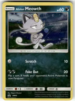 Alolan Meowth - SM43 Holo Promo Sun & Moon Promo Pokemon Near Mint - Image 1