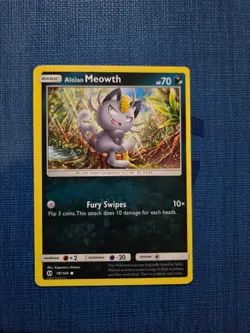Alolan Meowth 78/149 Common SM Base Set Pokemon Near Mint - Image 1