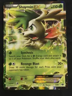 Pokemon Shaymin EX 5/99 Next Destinies Holo (LP) - Image 1