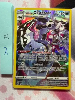 Pokemon TCG Galarian Obstagoon TG10/TG30 Trainer Gallery Rare Holo NM - Image 1