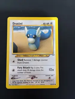 Pokemon TCG Dratini Neo Destiny 63 Regular Unlimited Common LP - Image 1