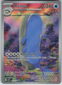 Pokemon TCG SV-Journey Together Wailord #162/159 Illustration Rare - Image 1