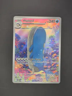 Pokemon TCG Wailord Illustration Rare Card Journey Together 162/159 - Image 1
