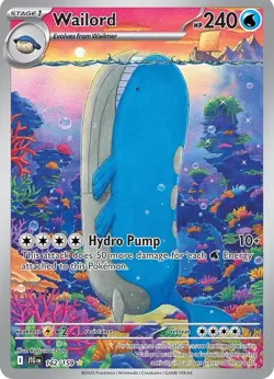 Nintendo Pokemon TCG Wailord Journey Together 162/159 Illus Rare Holo EN HP240 - Image 1