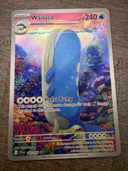 Pokemon TCG Wailord Special Illustration Rare Card Journey Together 162/159 - Image 1