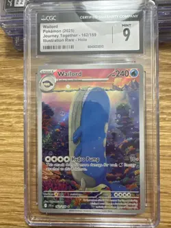 Pokemon TCG Wailord 162/159 Journey Together CGC 9 - Image 1