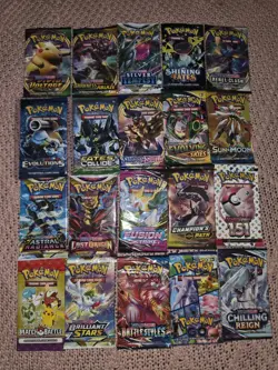 SEALED 20 X Booster Packs POKEMON TCG : EVOLUTIONS, FATES COLLIDE ETC BUNDLE!! - Image 1