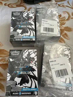 4X Sealed Pokemon TCG Black Bolt Booster Bundle Scarlet & Violet - 6 packs - Image 1