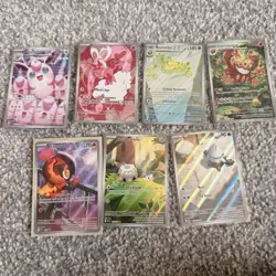 Pokemon TCG 7 Card Illustration Rare Bundle NM-M Condition - Image 1