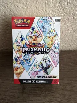 Pokemon Scarlet & Violet Prismatic Evolutions Booster Bundle Sealed 6 Packs - Image 1