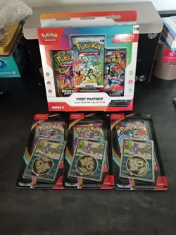 Pokemon TCG Bundle First Partners Series 2 & 3 Chaos Rising Single Blister New - Image 1